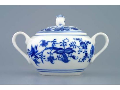 Zwiebelmuster Sugar Container with Handles 0.30L, Original Bohemia Porcelain from Dubi