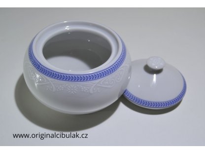 Zuckerdose Opal 0,2 L blaue Spitze 80136 Thun 1 Stk. Tschechisches Porzellan
