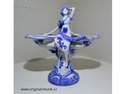 dívky s mušlemi cibulák 33 cm originální český porcelán Dubí Royal Dux Bohemia
