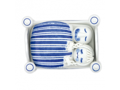 Zwiebelmuster Bonbonglas Krippe 12 x 9 cm 540g Original Bohemia Porzellan Dubi Karlsbader 