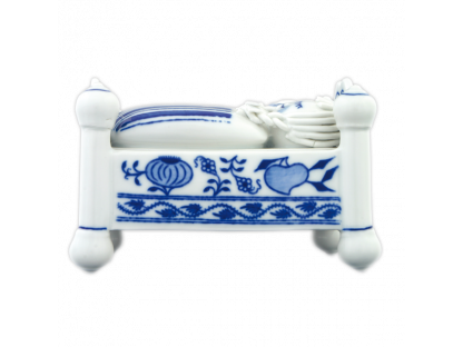 Zwiebelmuster Bonbonglas Krippe 12 x 9 cm 540g Original Bohemia Porzellan Dubi Karlsbader 