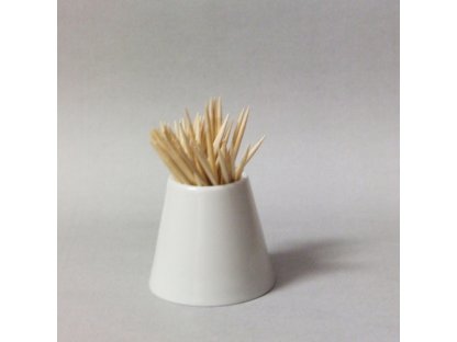 Toothpick box Bohemia White - design by prof. arch. Jiří Pelcl, onion porcelain Dubí