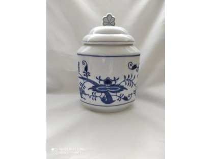 Zwiebelmuster Food jar WITHOUT INSCRIPTION 11x9cm 1.1l  Original Blue Onion Pattern Bohemia from Dubi