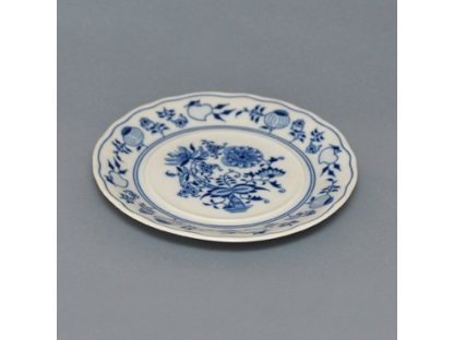 Zwiebelmuster Käseform, runder Boden, 19cm Original Bohemia Porzellan Dubi Karlsbader