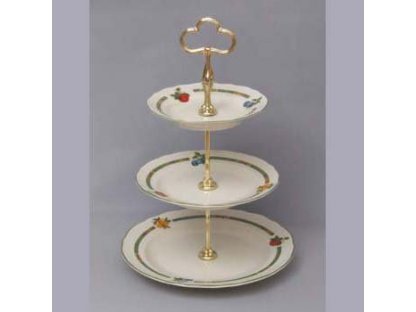 Three-piece plate stand 35cm GEESE Bohemia porcelain Dubí