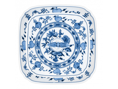 Cibulák Etažér z hranatých tanierov na nôžke 21+29 cm 2 160g Originálny Český Porcelán Dubí