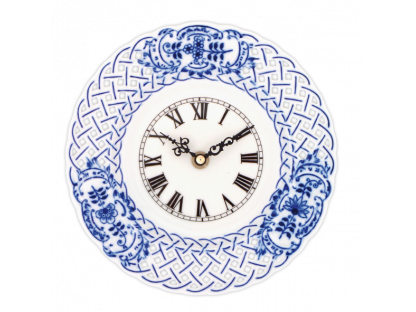 Zwiebelmuster Openwork clock 18cm Original Blue Onion Pattern Bohemia from Dubi