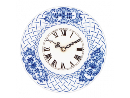 Zwiebelmuster Embossed clock 27cm Original Blue Onion Pattern Bohemia from Dubi