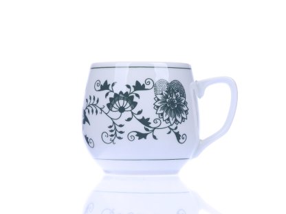 GRÜN  Zwiebelmuster Becher Baňák 0,30l Original Bohemia Porzellan Dubi Karlsbader 