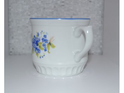 mug pomnenky Peasant pomnice blue line Czech porcelain Dubí