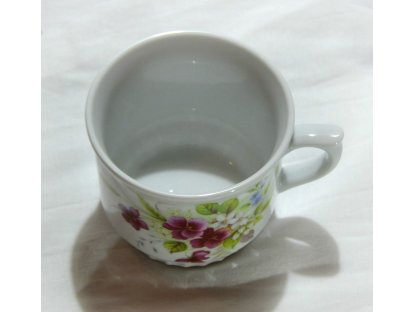 Mug with print large porcelain Český porcelán a.s. Dubí Selský Macešky