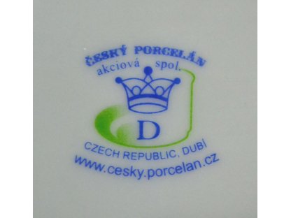 Mug with print large porcelain Český porcelán a.s. Dubí Selský Macešky