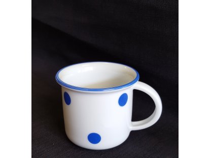 Hrnček Tina 0,10l PUNTÍKY MODRÉ Český porcelán Dubí