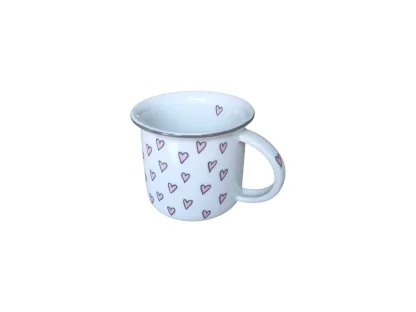 Hrnek Tina 0,10l SRDÍČKA ČERVENÁ Český porcelán Dubí 