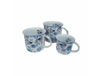 Hrnek Tina 0,38l MODŘÍ PTÁCI Český porcelán Dubí 