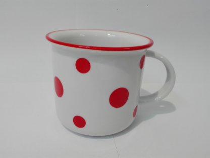 mug Tina red dots small 0,26 l Czech porcelain Dubí