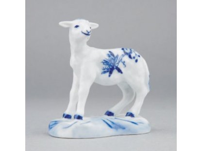 Cibulák Jahňa na podstavci s hlavou hore 4,5 x 7,0 x 7,5 cm 0,07kg Originálny Český Porcelán Dubí 
