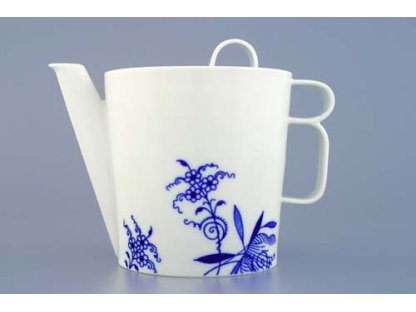 Konvice čaj - Bohemia Cobalt s víčkem malým - design prof. arch. Jiří Pelcl, cibulový porcelán Dubí