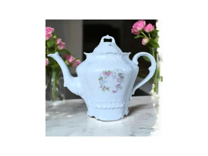 Kanvica čajová reliéfna 1,2l RUŽA Opera Český porcelán Dubí
