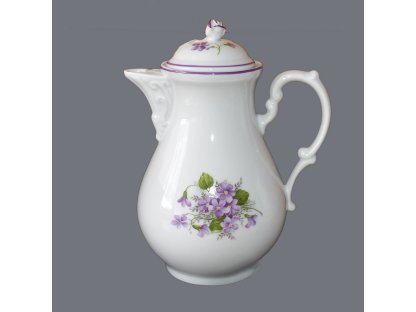 Konvice kávová  1,55l Fialky Český porcelán Dubí