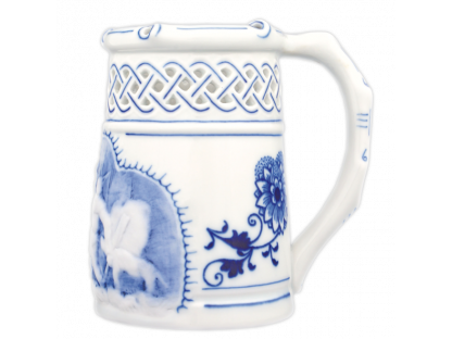 Zwiebelmuster Perforated tankard 0.40l with relief Original Blue Onion Pattern Bohemia from Dubi 2.quality