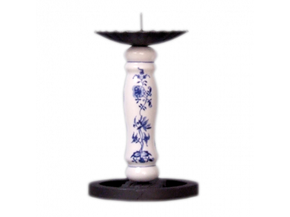 Cibulák Krbový svícen nízký 18,5cm Originál Český porcelán Dubí 