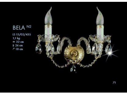 Krištáľové nástenné svietidlo BELA N2 krištáľové lustre