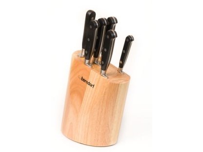 Kitchen knives 6pcs knife set Berndorf Profi line wooden block stand