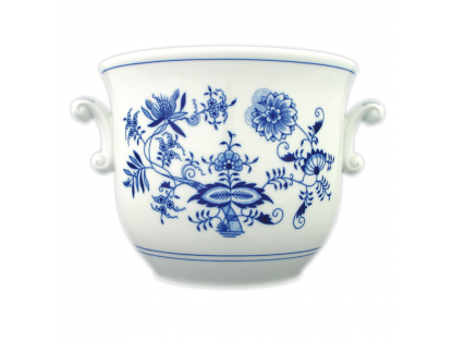 Zwiebelmuster Medium flower pot with handles 19cm  Original Blue Onion Pattern Bohemia from Dubi