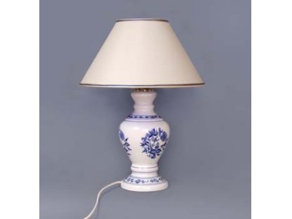 Cibulák 1972 lampa s tienidlom hladkým  42 cm cibulový porcelán originálny cibulák Dubí