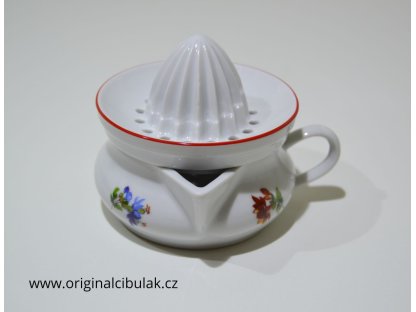 Lis na citróny 10cm červená linka Rakouská Házenka Český porcelán Dubí