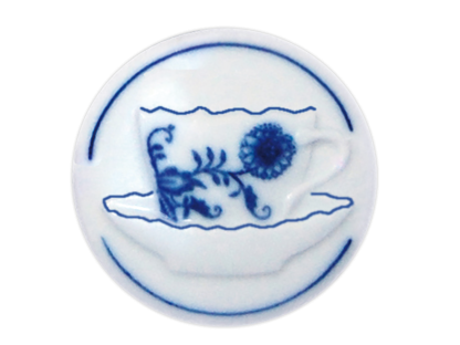 Cibulák Magnetka guľatá 4.5cm Šapo Originálny Český Porcelán Dubí