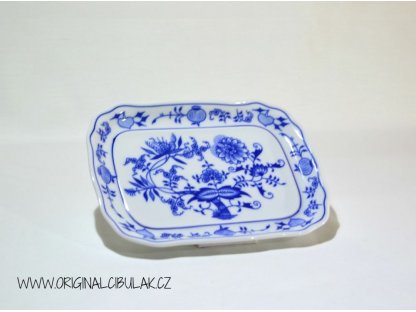 máslenka hranatá velká cibulák 19 x 15 cm cibulák český porcelán Dubí 2.jakost