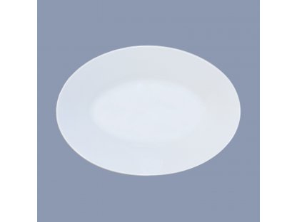 Bohemia oval spaghetti bowl 28 x 20 cm, height 4.8 cm, 760 g  White design by prof. arch. Jiří Pelc Bohemia Porcelain from Dubi 