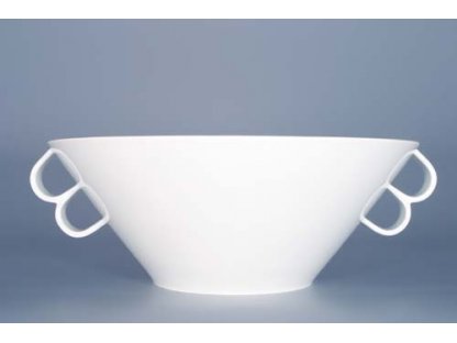 Misa šalátová malá Bohemia White 0,45 l dizajn prof. arch Jiří Pelcl, cibuľový porcelán Dubí  1.jakost