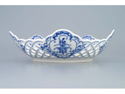 Cibulák misa päťhranná prelamovaná 24 cm cibulový porcelán, originálny cibulák Dubí 2. akosť