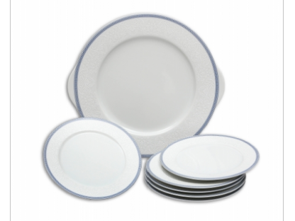 mísa kompotová  Opál  16 cm krajka modrá Thun  1 ks český porcelán