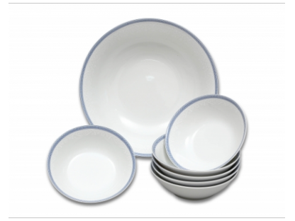 mísa kompotová  Opál  16 cm krajka modrá Thun  1 ks český porcelán