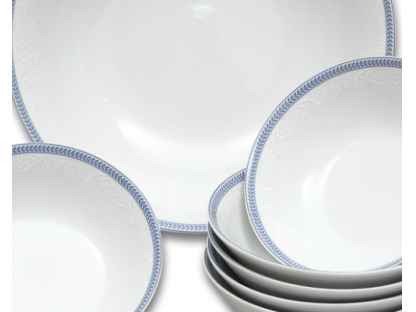 mísa kompotová  Opál  16 cm krajka modrá Thun  1 ks český porcelán