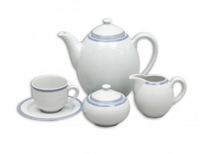 mísa kompotová  Opál  16 cm krajka modrá Thun  1 ks český porcelán