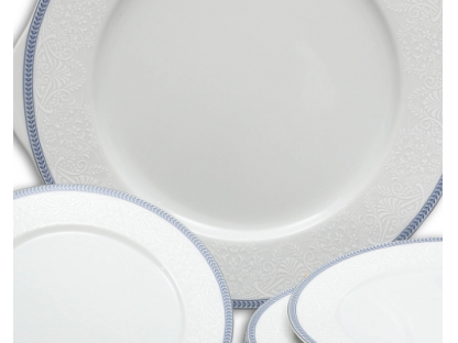 mísa kompotová  Opál  16 cm krajka modrá Thun  1 ks český porcelán