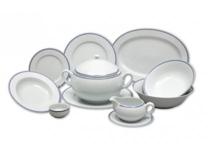 mísa kompotová  Opál  16 cm krajka modrá Thun  1 ks český porcelán