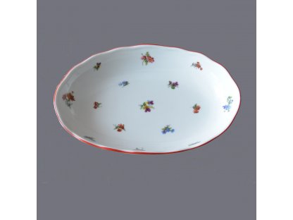 Bowl oval 35cm Handball Bohemia porcelain Dubi