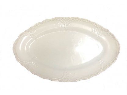 Oval porcelain bowl white Opera 37 cm Czech porcelain Dubí