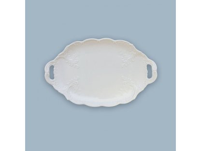 Misa oválna reliéfna Opera 25 x 15,5 cm 340g Český porcelán Dubí 