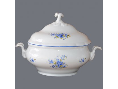 Oval soup bowl pomnečnice 3,0 l Czech porcelain Dubí blue line