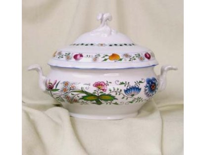 Nature Zwiebelmuster Tureen Oval 3L,  Bohemia Porcelain from Dubi