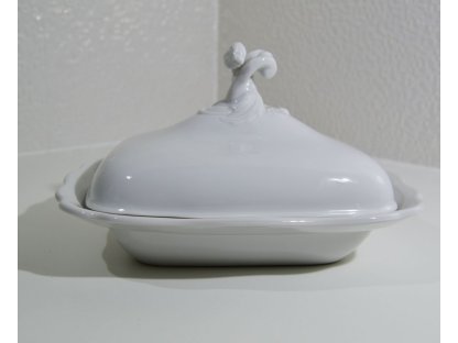 Ragout bowl with lid white 0,40 l Czech porcelain Dubí