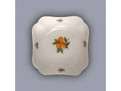 Square salad bowl 21cm Fruit Bohemia porcelain Dubí