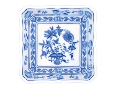 Zwiebelmuster Square salad bowl 24cm Original Blue Onion Pattern Bohemia from Dubi 